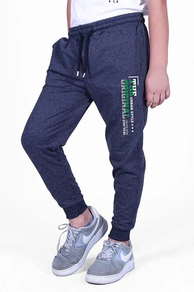 Детские спортивные штаны для мальчиков с принтом Urban Style Printed Jogger Panios Kids, Smoke Grey — фото 2