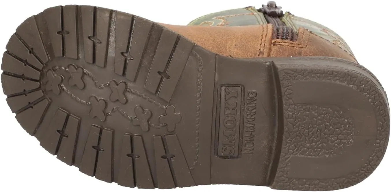 Детские ботинки для мальчиков с принтом HOPALONG Smoky Mountain Boots, Brown Distress/Green Crackle — фото 3