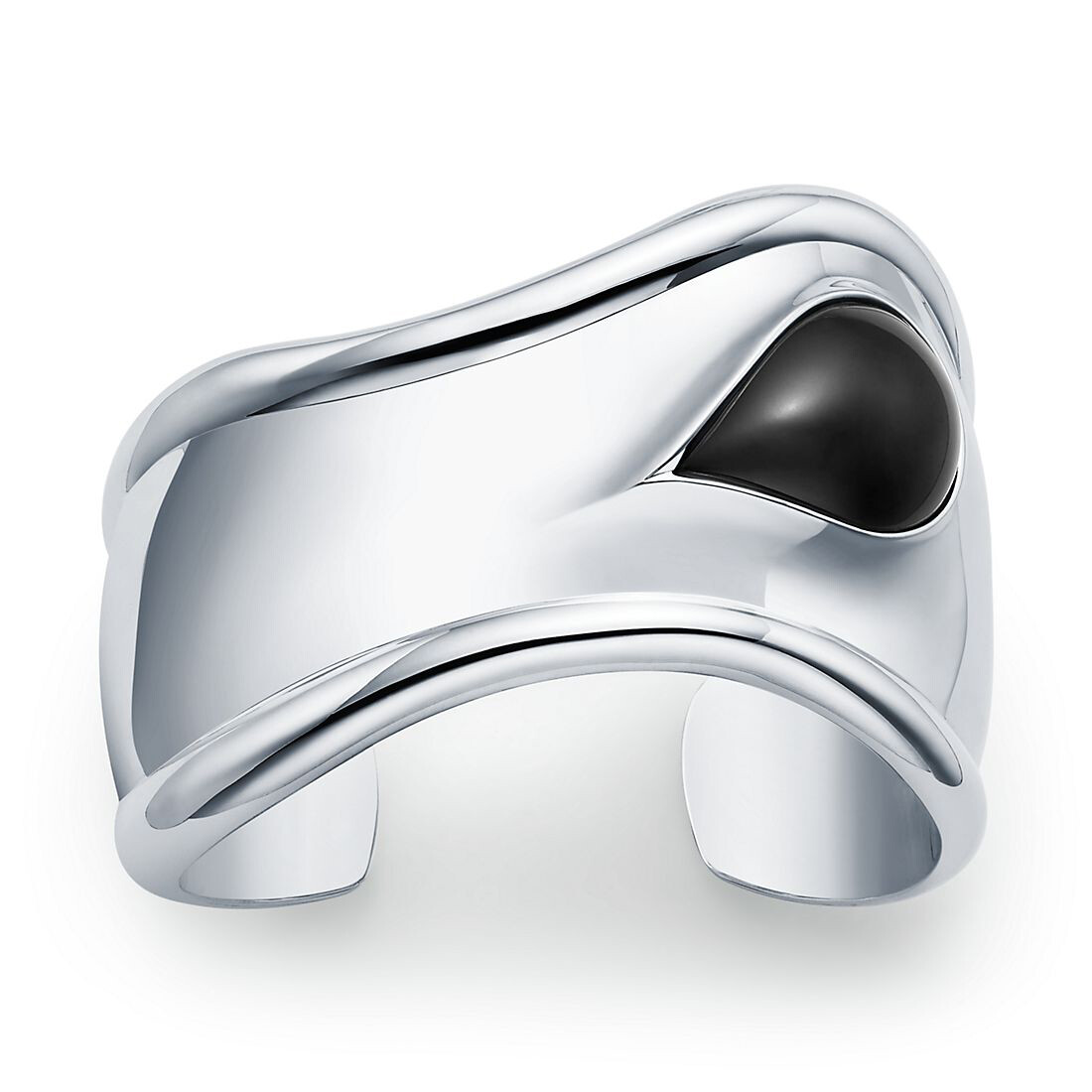 

Браслет Tiffany & Co. Elsa Peretti Small Bone, серебро/черный нефрит