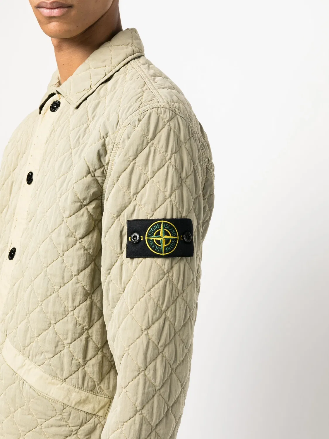 Куртка-бомбер с кнопками Stone Island, зеленый — фото 2