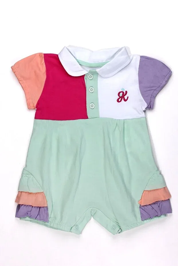 Детский комбинезон для девочек хлопковый Chicsy Baby, Water Green