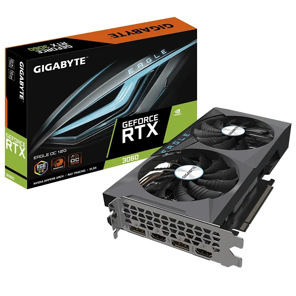 

Видеокарта Gigabyte GeForce RTX 3060 12 ГБ (GV-N3060EAGLE OC-12GD 2.0)
