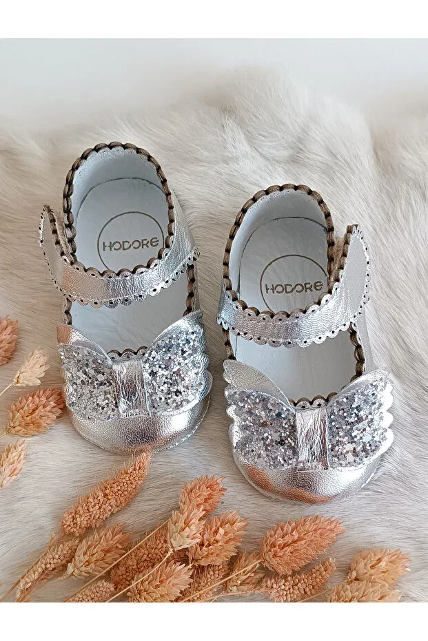 Детские ботинки-лоферы из натуральной кожи Angel Hodore, Silver