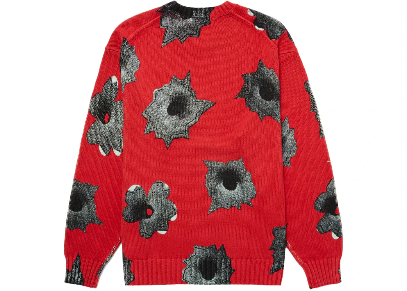 Мужской свитер с принтом Supreme Nate Lowman Sweater, Red — фото 2