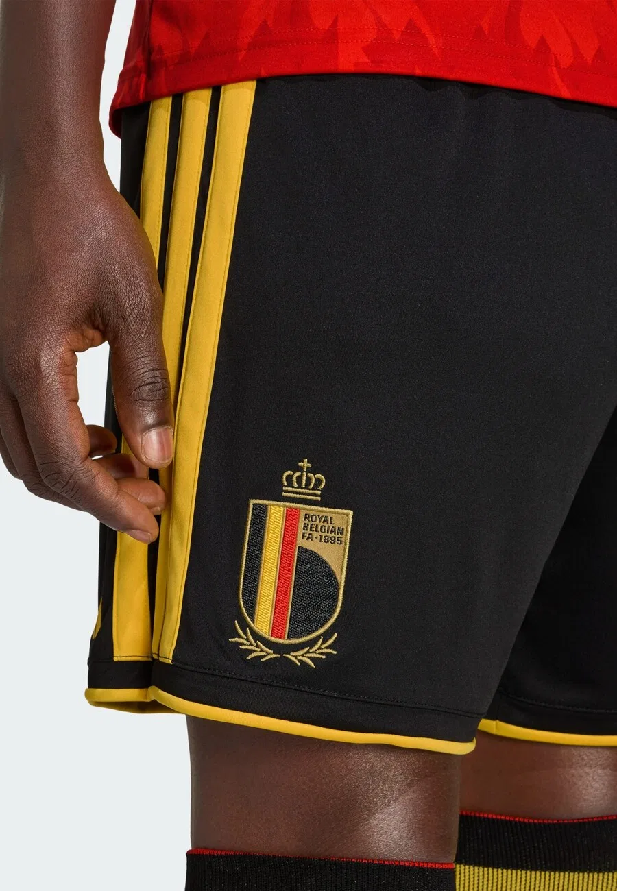 Спортивные шорты ADIDAS PERFORMANCE Regular Workout Pants 'Belgium 26 Home' черного цвета — фото 4
