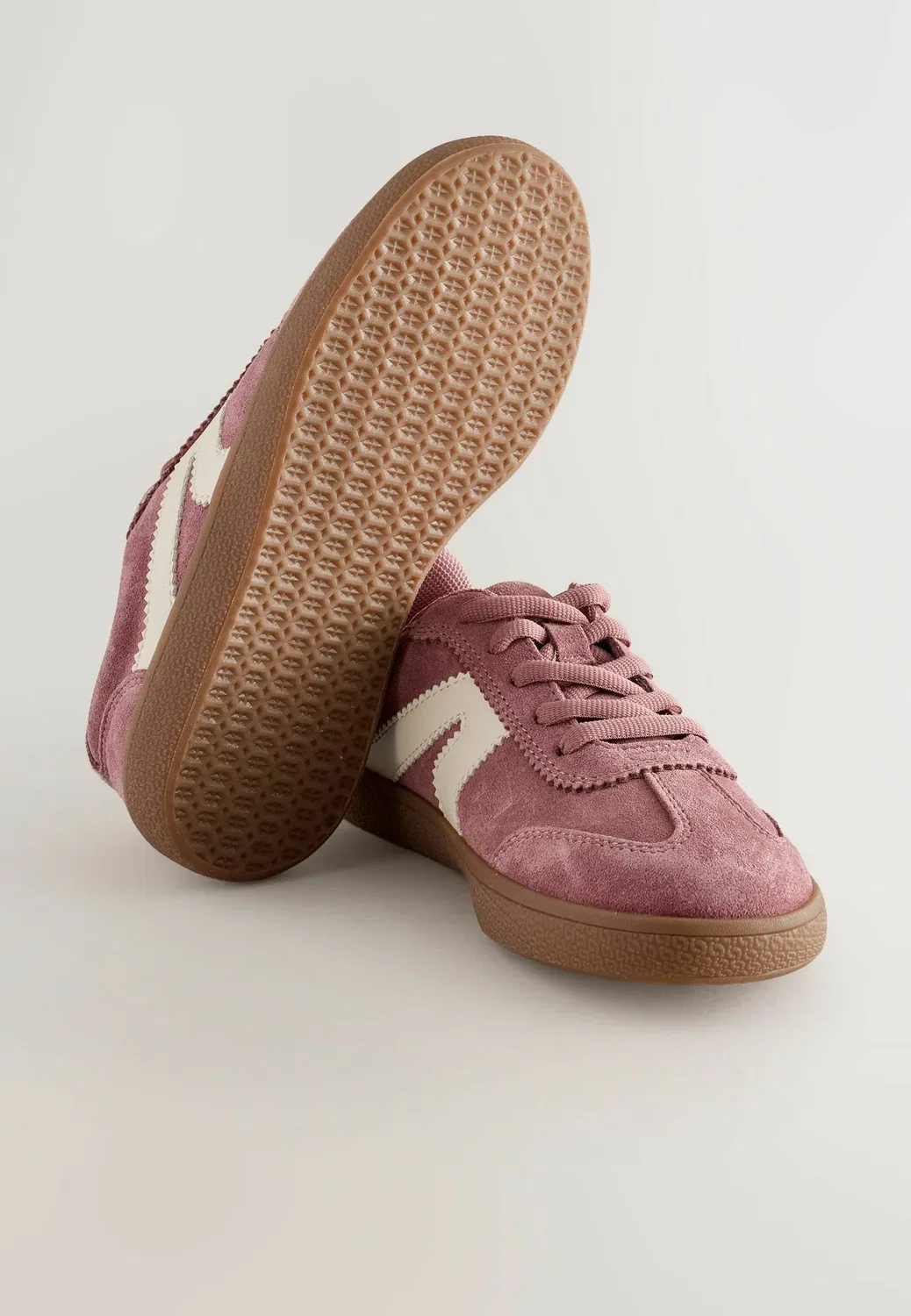 Широкая посадка (g) - ретро-кроссовки. - кроссовки Next, Pink Suede — фото 3
