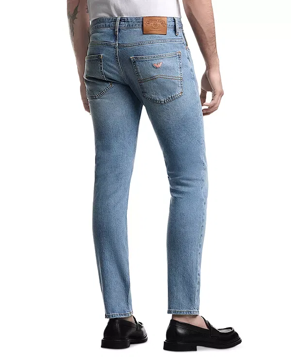 Мужские узкие джинсы Emporio Armani, Medium Blue Denim — фото 3