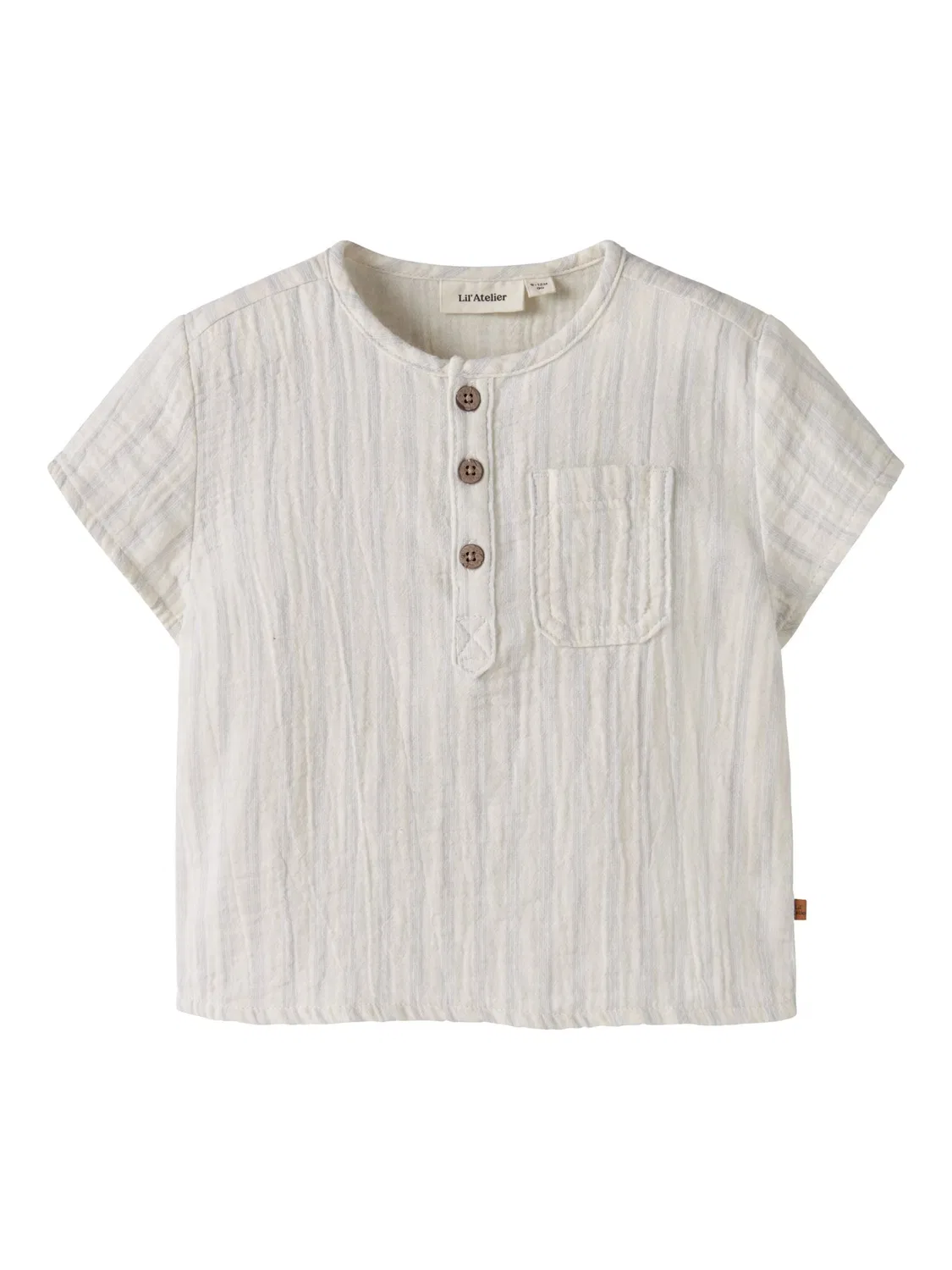 Удобная рубашка на пуговицах Lil'Atelier, Wool White