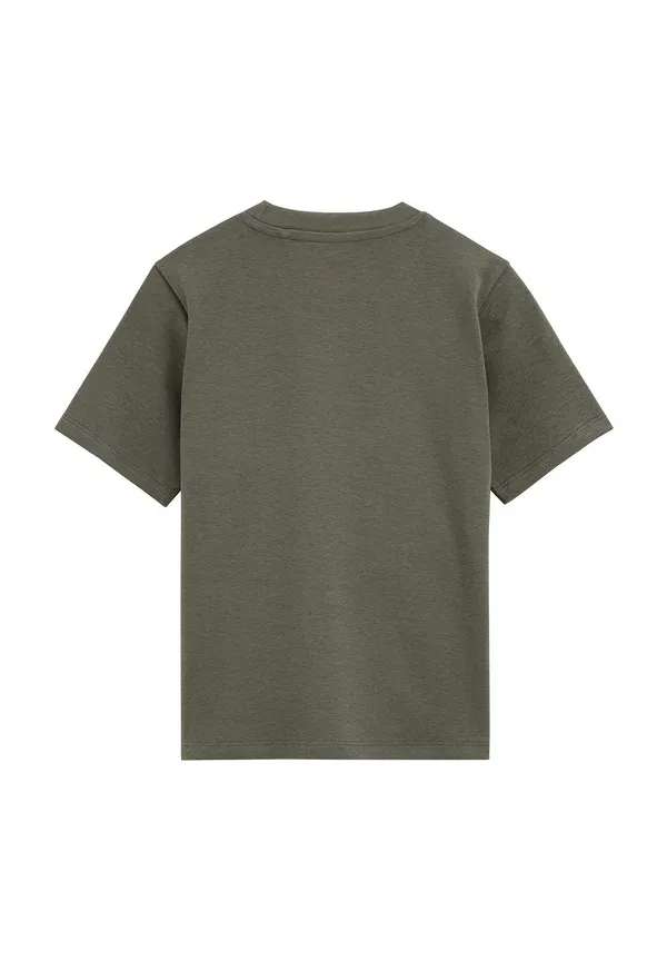 Футболка хлопковая We Fashion Olive Green, зеленый — фото 2