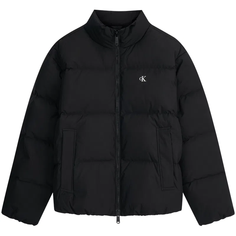 Пуховик мужской с воротником-стойкой, Calvin Klein, UB1-Space Black