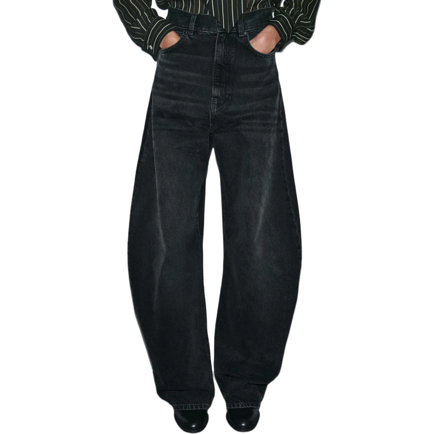Женские джинсы Black ZARA, Черный — фото 4