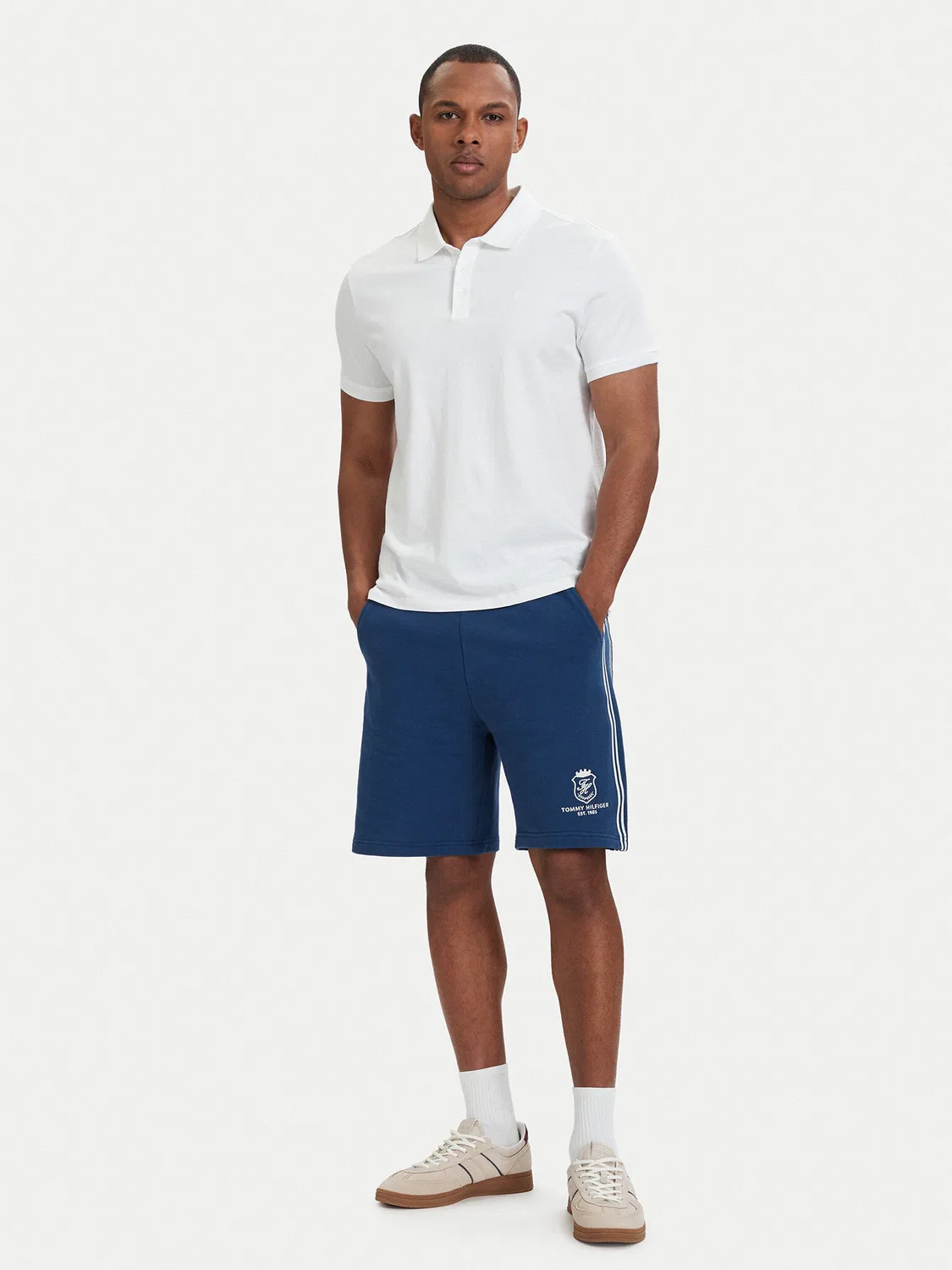 Мужские спортивные шорты свободного кроя Crest Embroidery Tommy Hilfiger, синий — фото 2