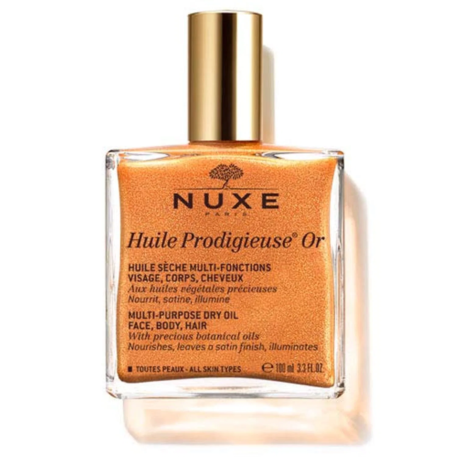 Сухое масло Nuxe Huile Prodigieuse Or, питательное, для лица, тела и волос, 100 мл