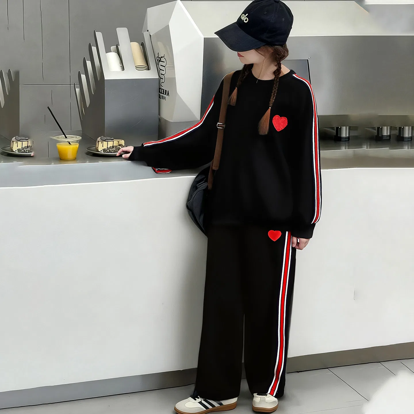 Детский комплект спортивной одежды с длинным рукавом Lanza, Black — фото 3