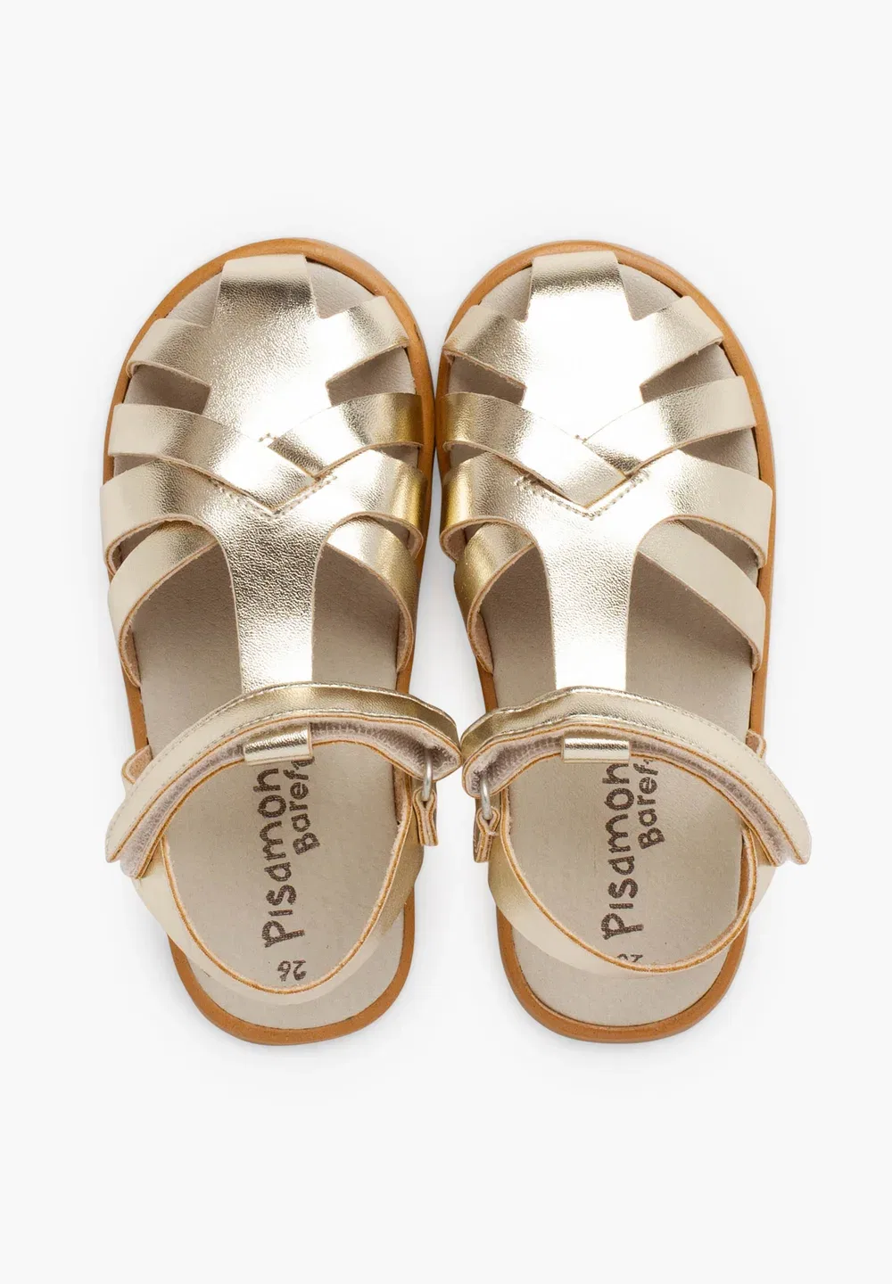 Sandalias cangrejeras босиком - сандалии Pisamonas, Gold-Coloured — фото 3