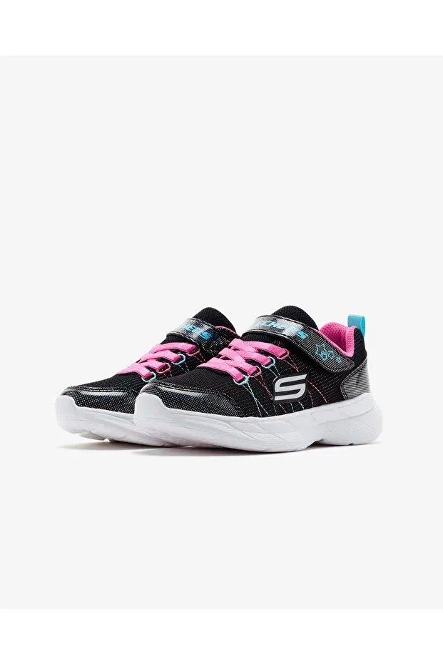 Детские спортивные туфли для девочек с липучкой Skechers, Black — фото 4