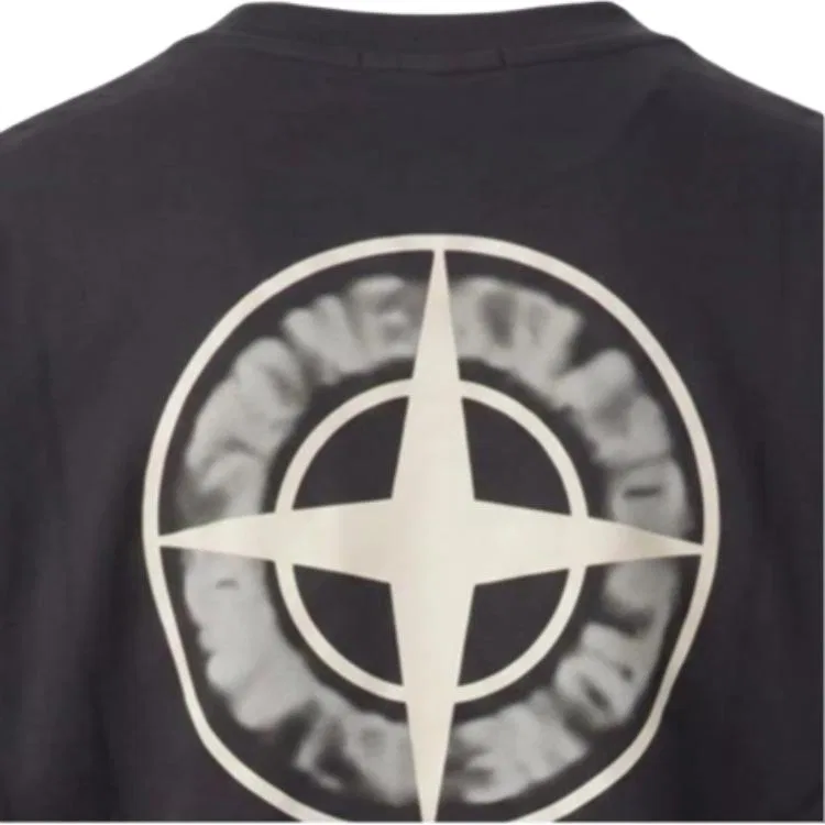 Мужской свитшот с круглым вырезом STONE ISLAND, Black — фото 4