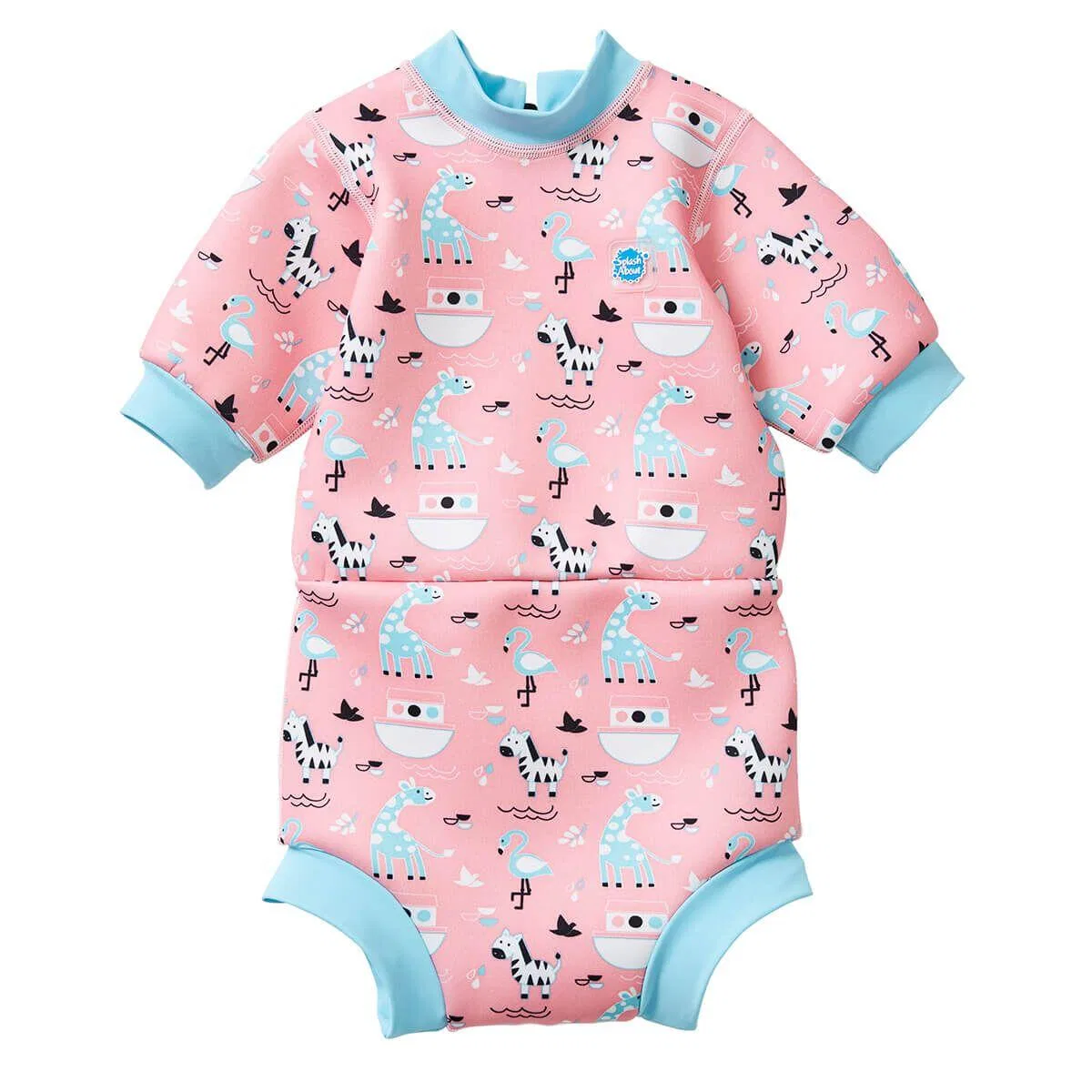 Детский плавательный костюм для девочек с принтом Happy Nappy Nina's Ark, Splash About, Hellrosa Hellblau