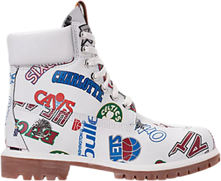 

Ботинки NBA x Mitchell and Ness x 6 Inch Classic Premium Boot Throwback Logos, белый