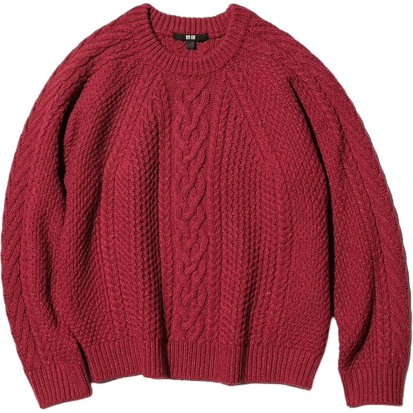 Женский джемпер с круглым вырезом Agate Red UNIQLO, 14 Agate Red