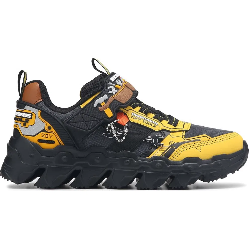 Детские кроссовки Mega-Flex Lite Tuff Toolz Skechers, Yellow/Black — фото 2