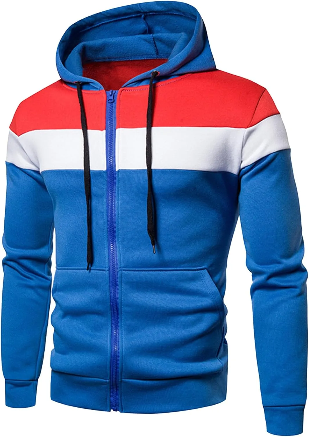 

Мужской худи с карманами и цветными вставками