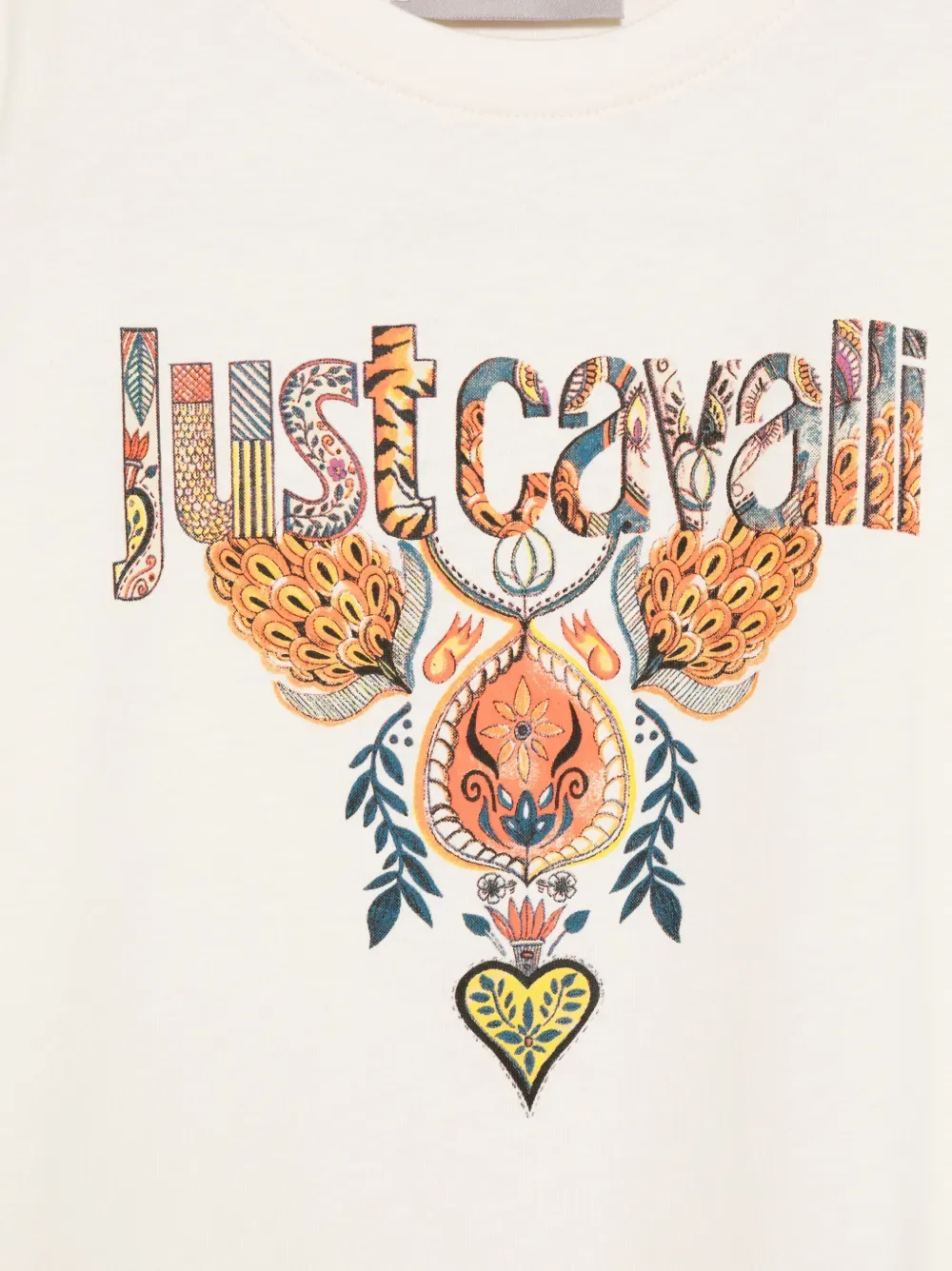 Футболка с цветочным принтом Just Cavalli, бежевый — фото 3