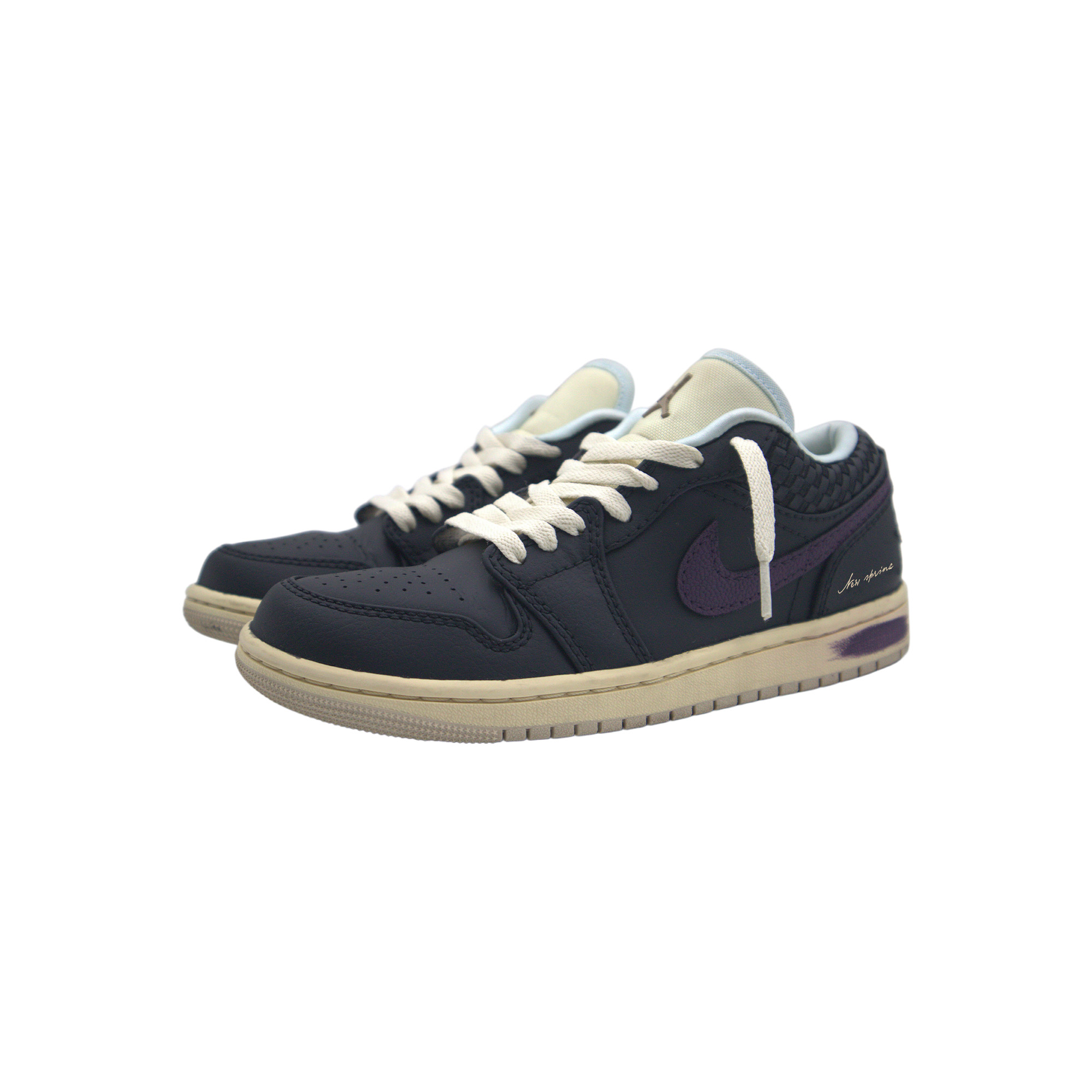 Jordan Кроссовки Air 1 Ink Purple Texture Abrasion Resistant Low top Vintage Basketball Unisex — фото 4