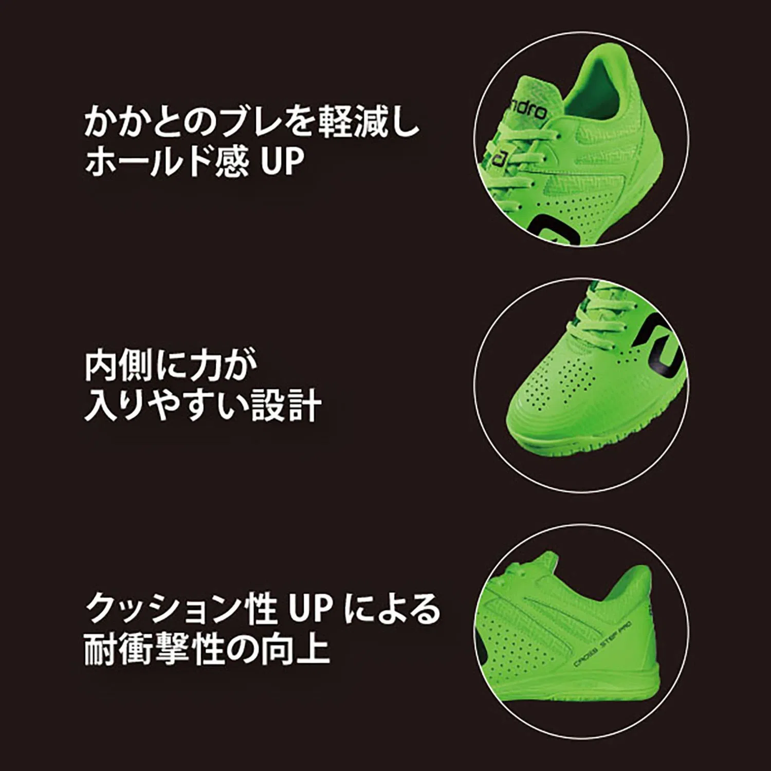 Кроссовки для настольного тенниса «Cross Step Pro» от Andro, White — фото 2