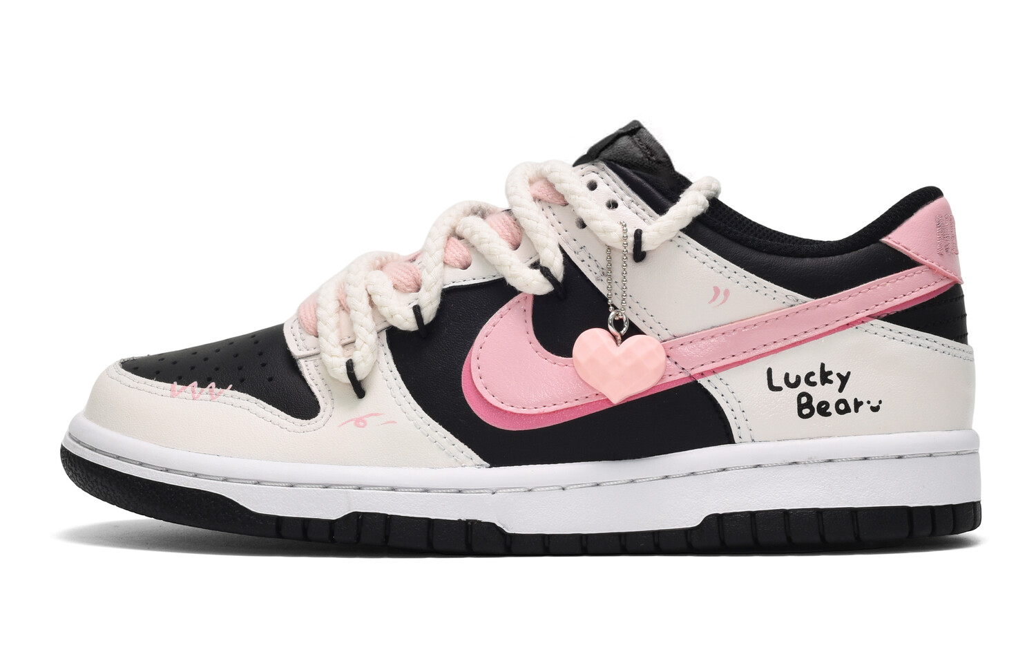 

Кроссовки Nike Dunk Skateboard Shoes Women's Low-Top Black Pink