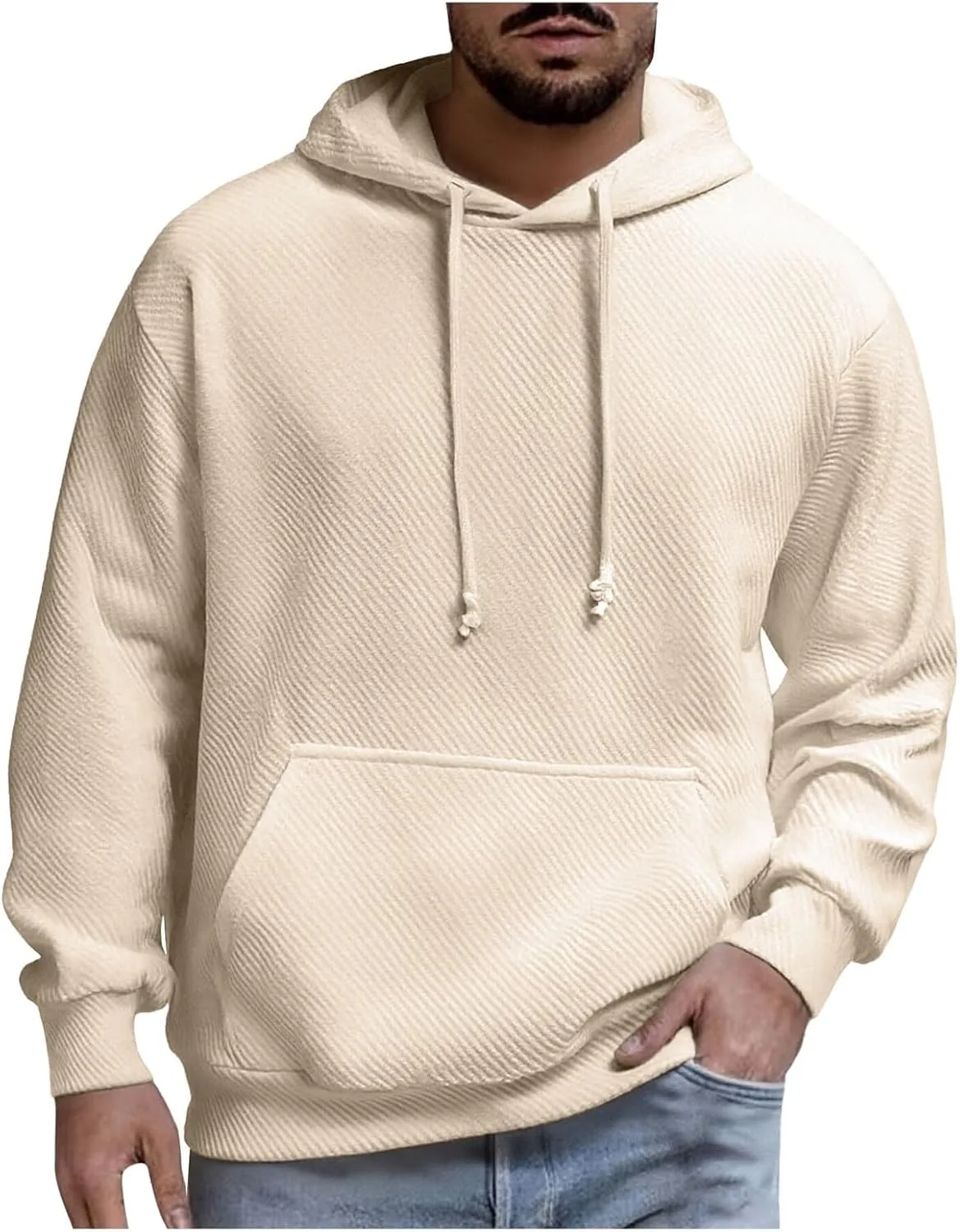 

Мужская худи с капюшоном на молнии, длинный рукав, с карманом