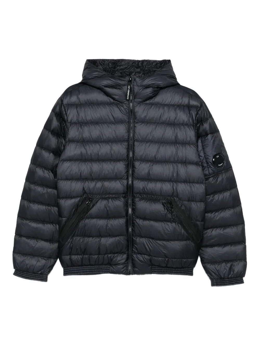 

Стеганая куртка с капюшоном C.P. Company Kids, синий