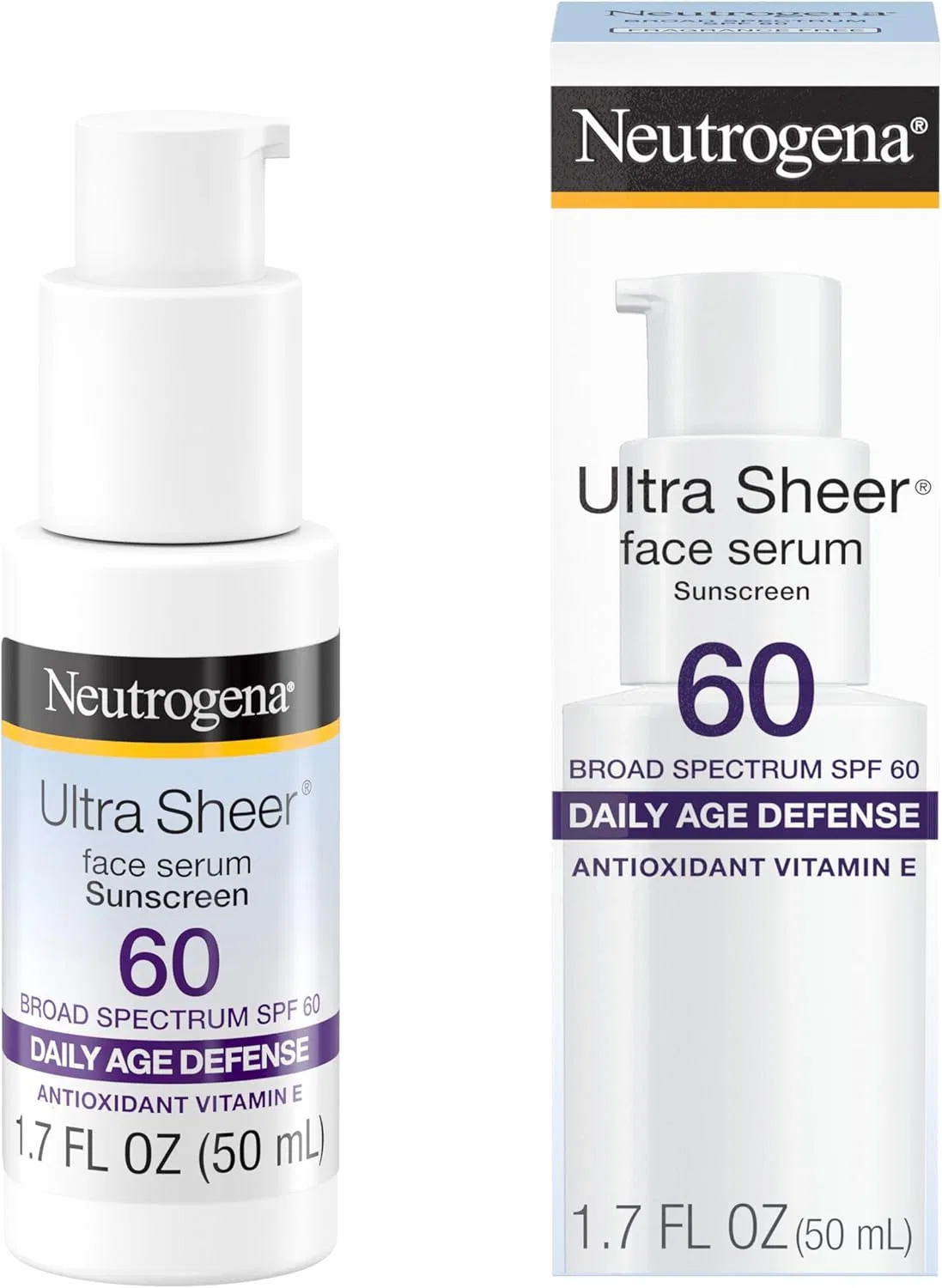 Солнцезащитный увлажняющий флюид для лица Neutrogena Ultra Sheer SPF 60+ 1.7 oz