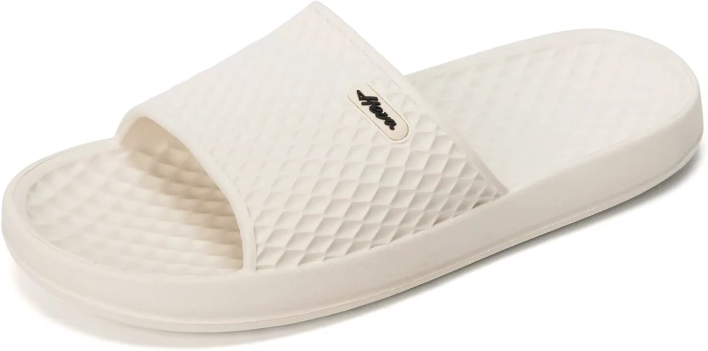 

Мужские шлепанцы FUNKYMONKEY для душа - нескользящие, быстро сохнущие сандалии для мужчин - легкие шлепанцы для бассейна, пляжа и ванной, для дома и улицы, бежевый