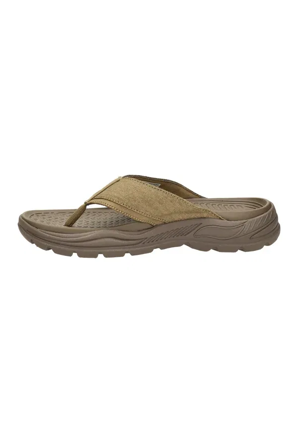 Сандалии-слайды Skechers Arch Fit Motley SD Heren Slipper T Bar, коричневый