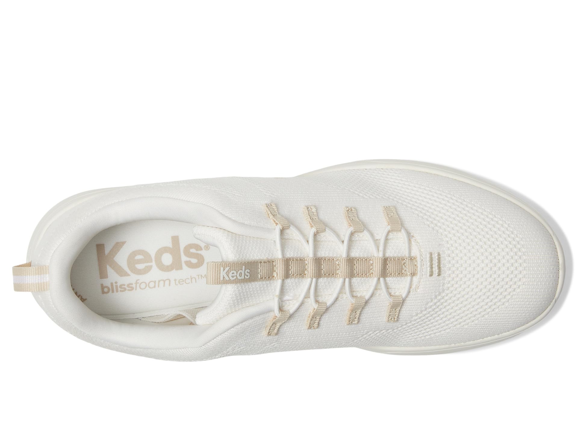 Кроссовки Keds BlissWalk Slip-On, цвет White / Taupe Knit — фото 2