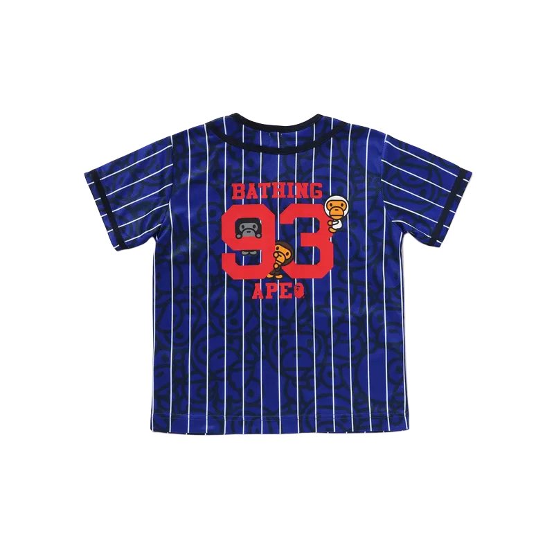Футболка Baseball Top для детей A BATHING APE белая — фото 4