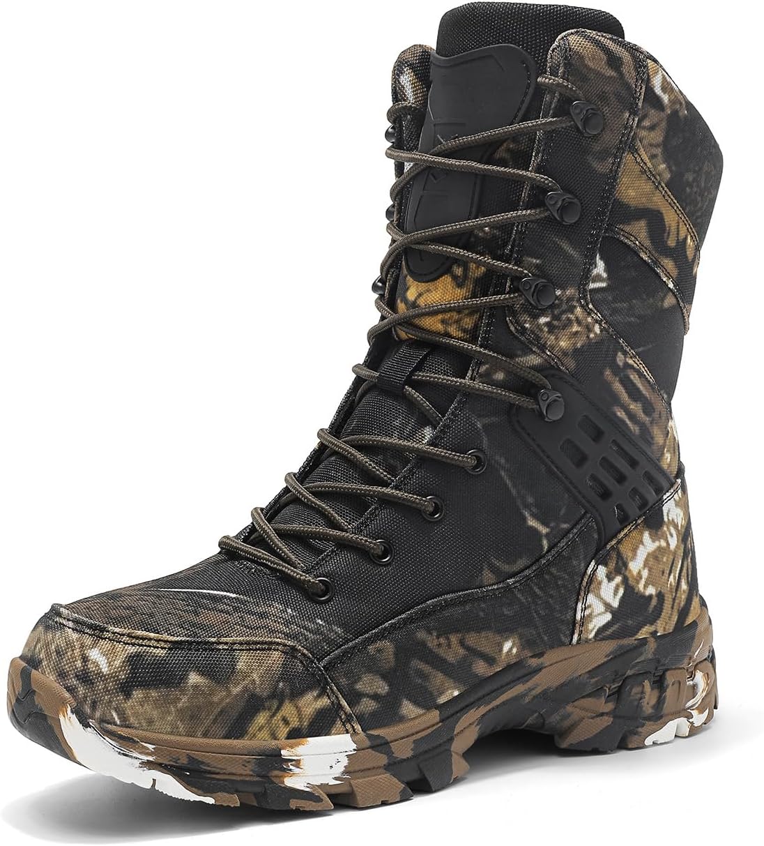 

Ортопедические туфли для мужчин с боковой молнией, противоскользящие ортопедические походные тактические ботинки, легкие тактические боевые ботинки для улицы, работы и кемпинга Generic, коричневый