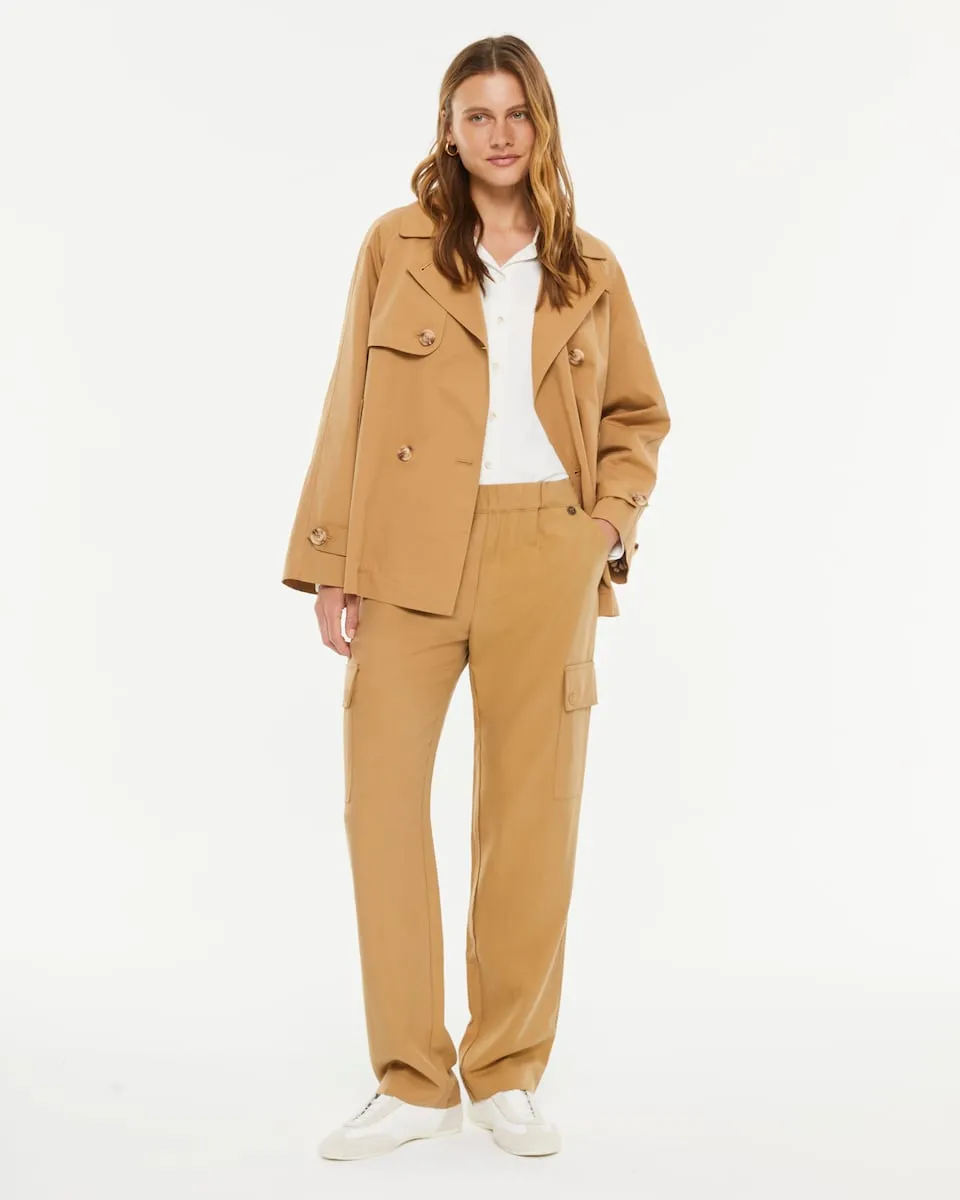 

Короткая женская габардиновая куртка Paz Torras, песочный