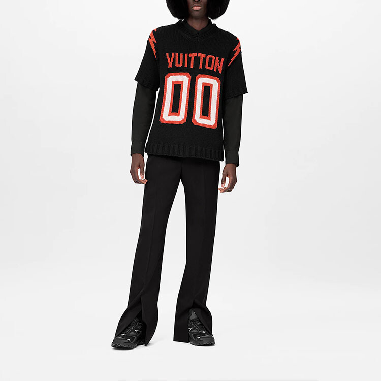 Футболка мужская Louis Vuitton Chunky Intarsia Football, черный — фото 2