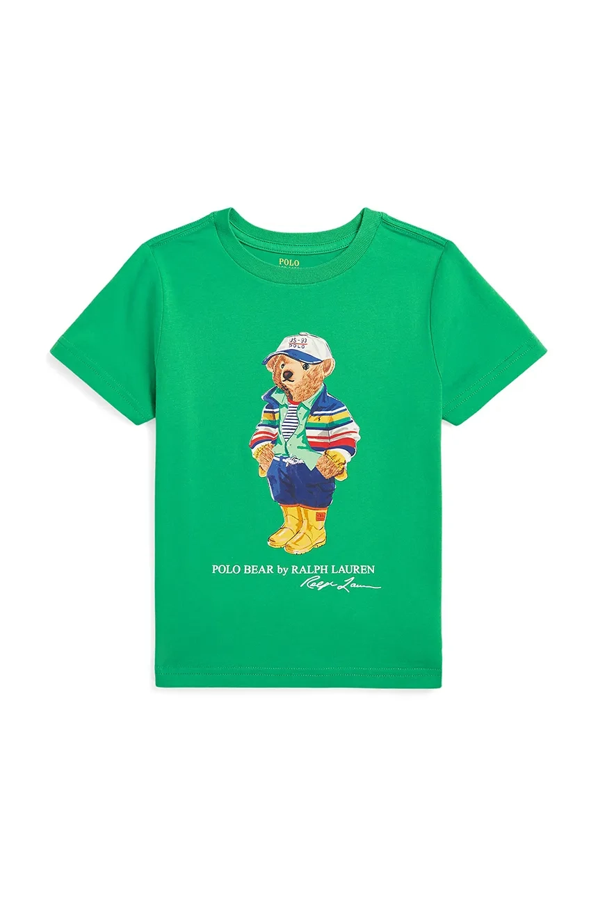 

Хлопковая футболка для детей Polo Ralph Lauren, зеленый