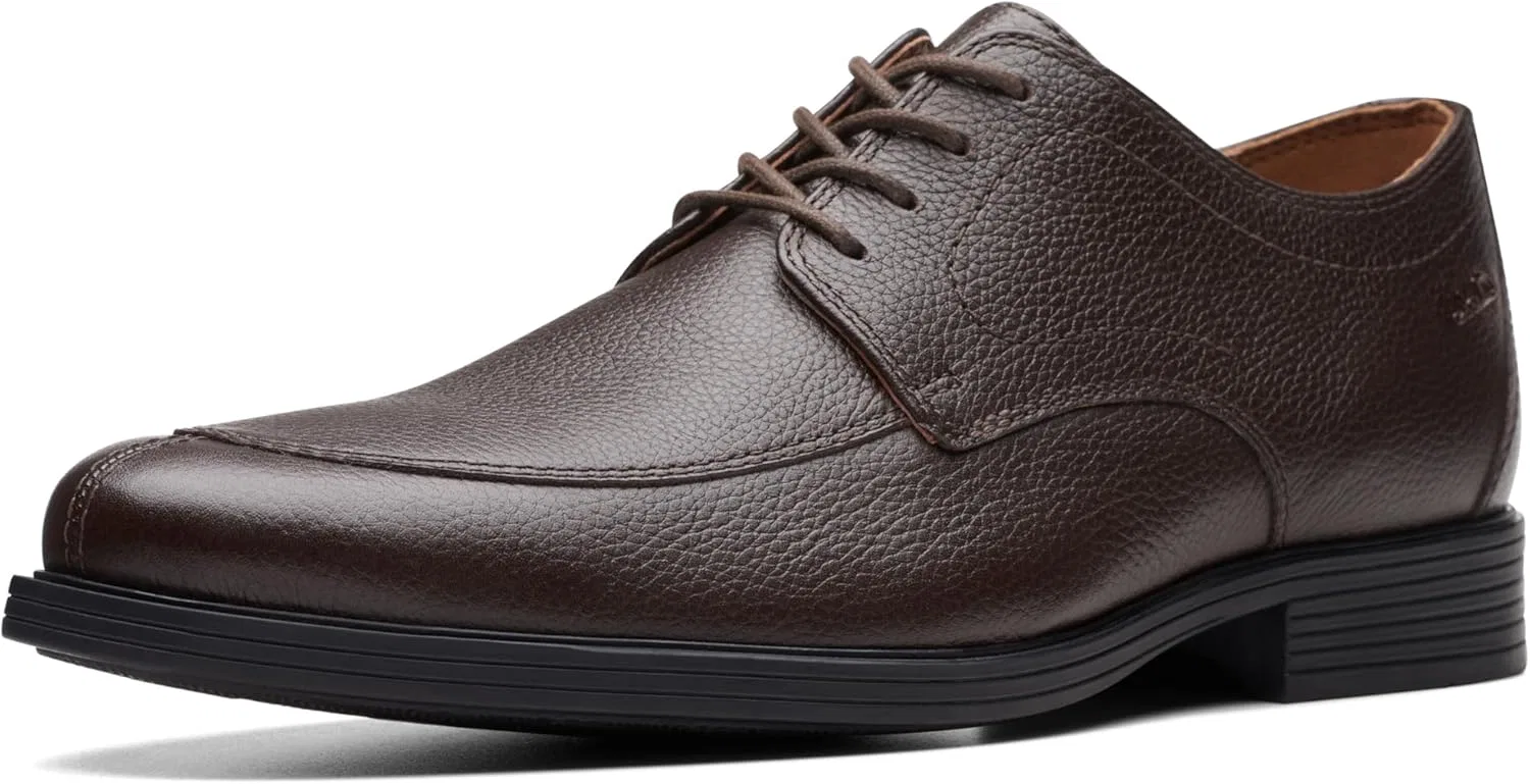 Туфли Clarks Men's Whiddon Oxford Apron, Hammered Leather Dark Brown