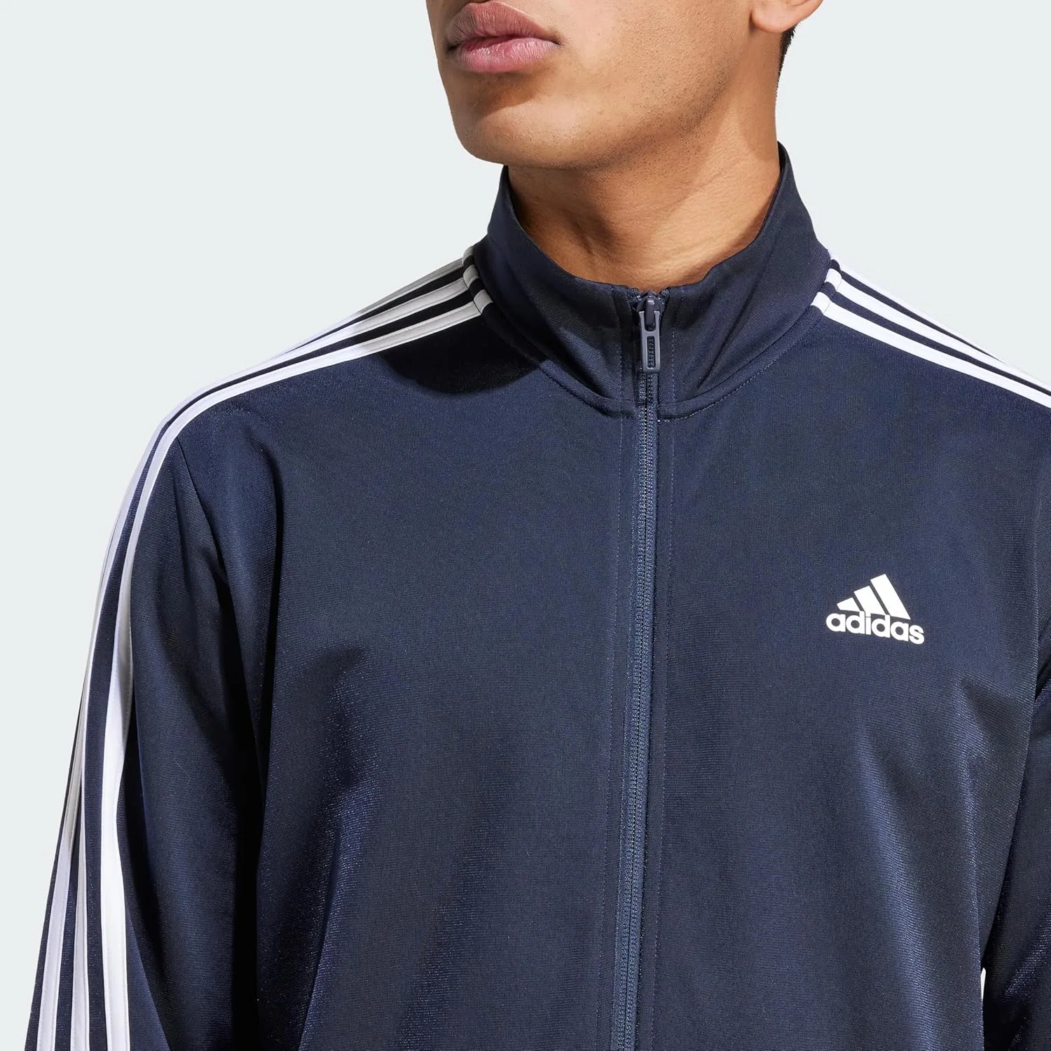 Мужская куртка для разминки с 3 полосками adidas, Legend Ink/White — фото 2