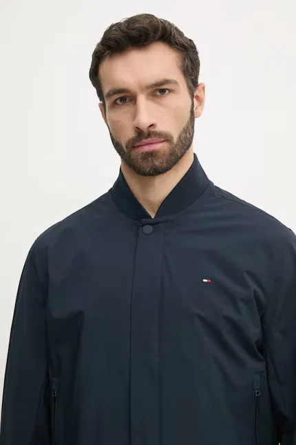 Куртка бомбер короткая Tommy Hilfiger, синий — фото 4