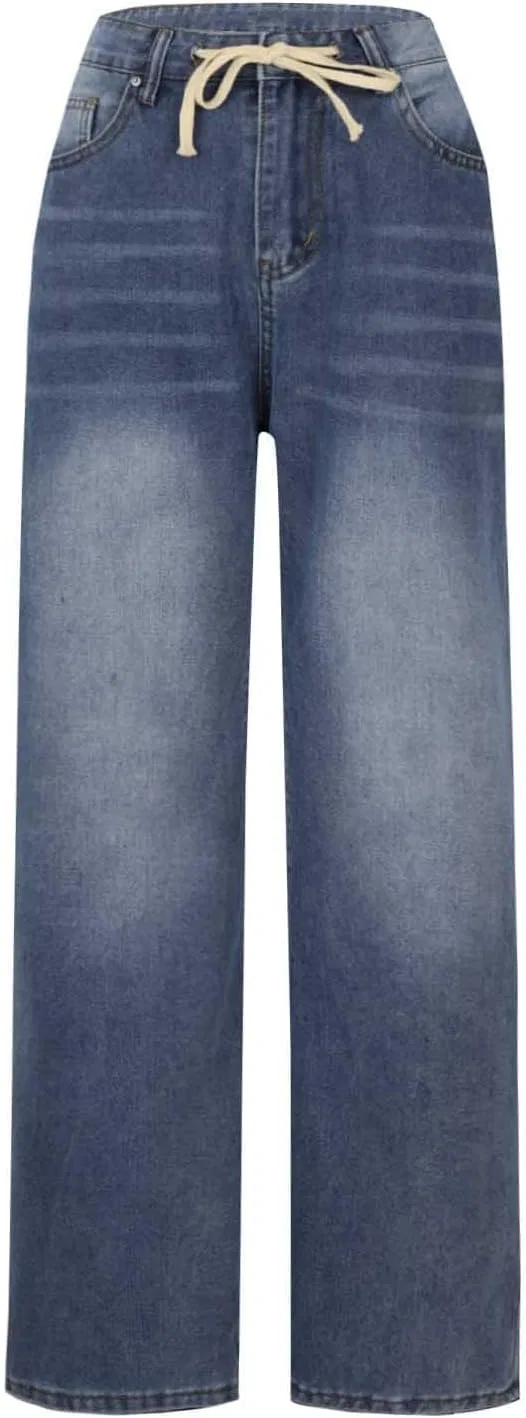 Джинсы свободные, boyfriend, Dark Blue — фото 3