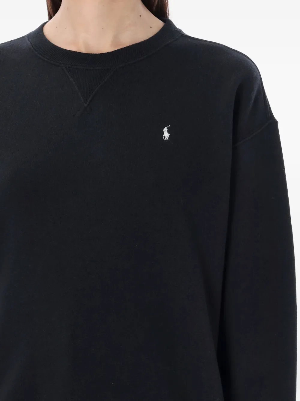 Свитшот с круглым вырезом Polo Ralph Lauren, черный — фото 3