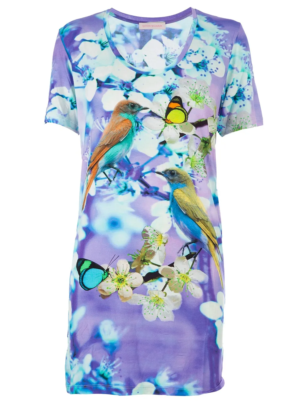 

Платье с принтом Matthew Williamson, фиолетовый