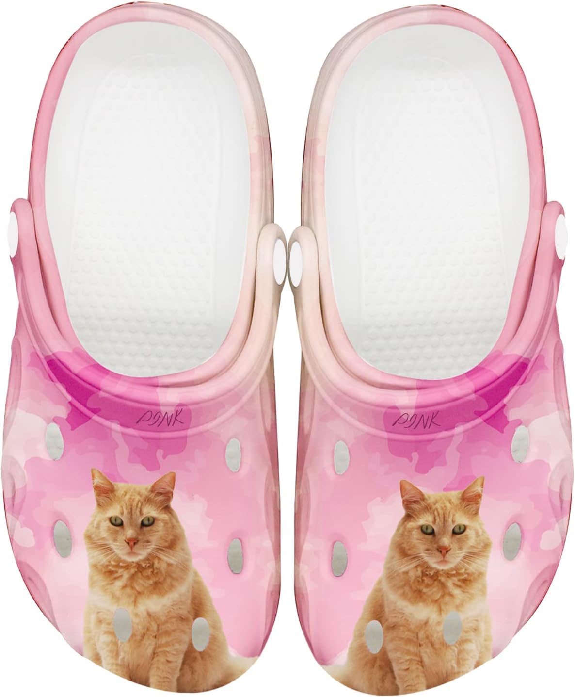 

Женские и мужские сабо FolHaoth с фото и текстом, с изображением лица питомца и именем, летние тапочки, садовая обувь, с изображением кошки или собаки, индивидуальные забавные сабо, подарки для друзей, любимых или для себя, розовый