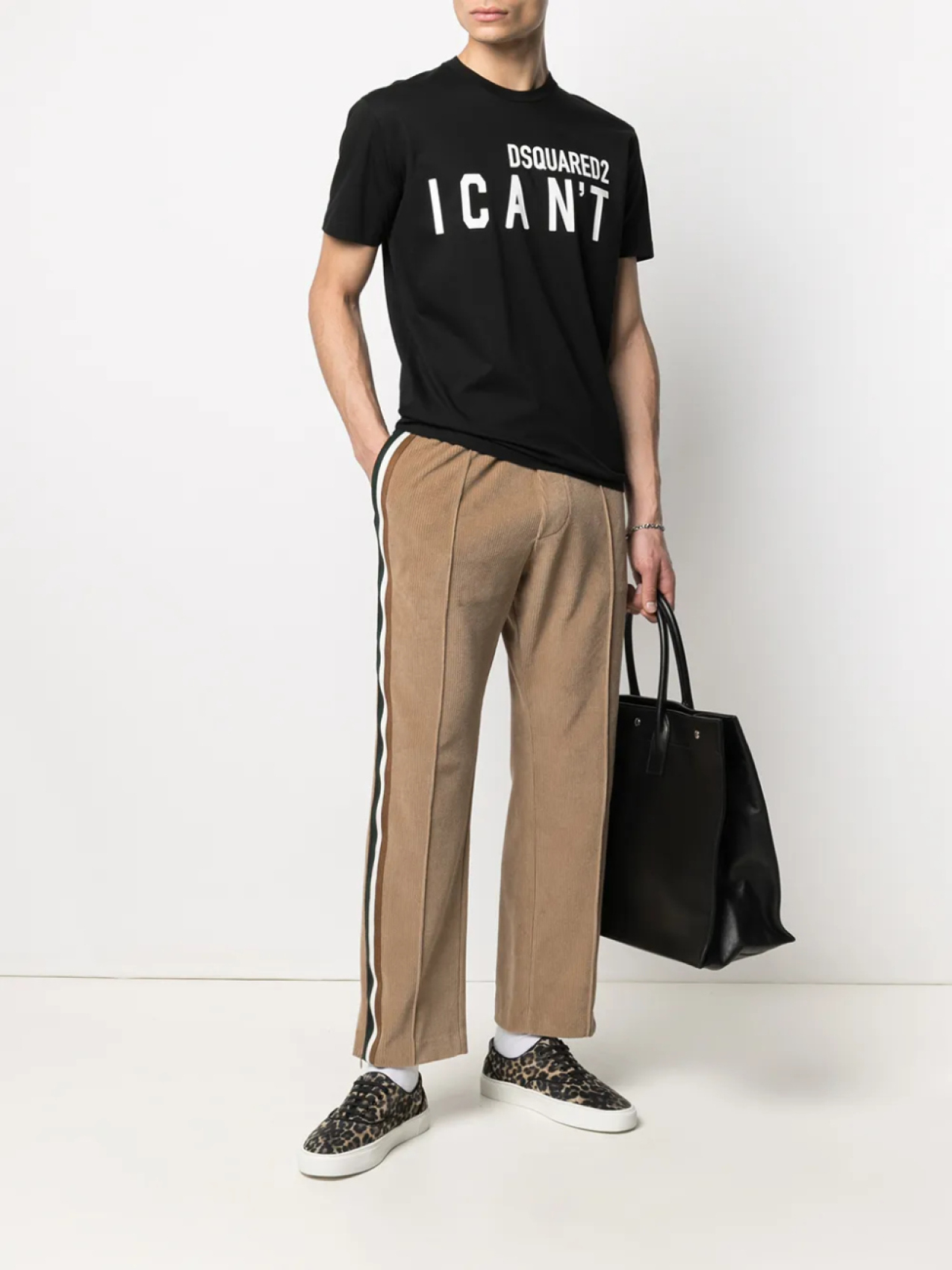 

DSQUARED2 футболка с логотипом и принтом I CAN'T, черный