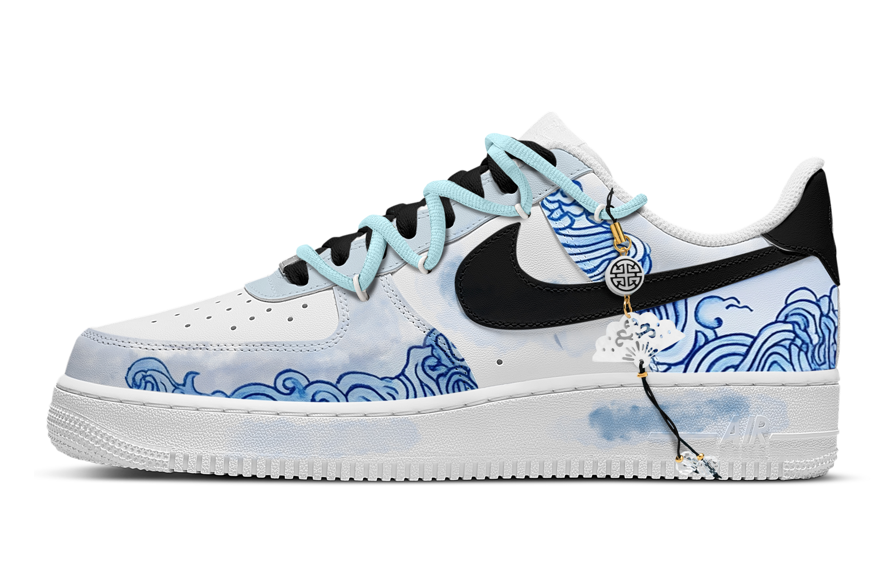 

Nike Низкие износостойкие кроссовки для скейтбординга Air Force 1, мужские, синие